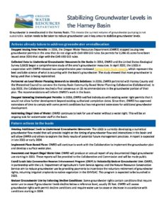 Stabilizing Groundwater Levels in the Harney Basin (1) - Harney County ...